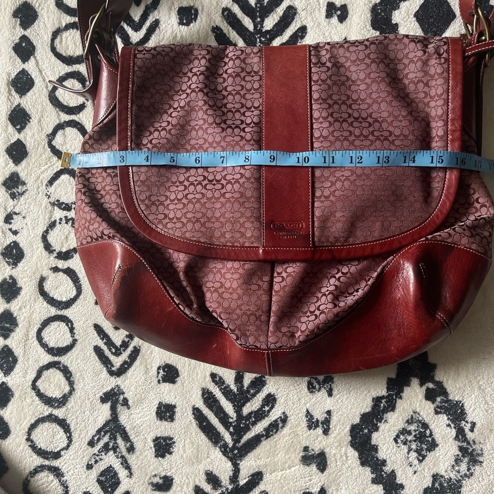 Coach Maroon and Burgundy Crossbody Bag - Picture 6 of 8